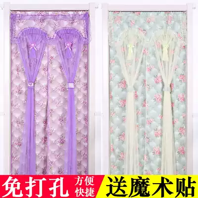 Household Four Seasons lace curtain bedroom living room non-perforated gauze curtain kitchen powder room double switch partition window anti-mosquito curtain