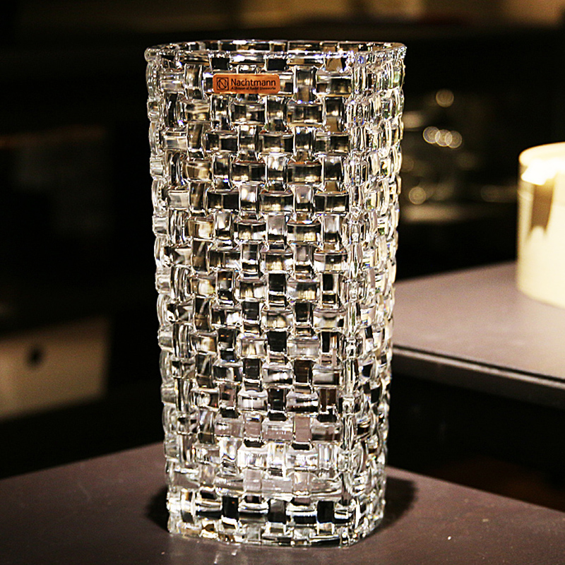 German Nachtmann imported European crystal glass dining table vase rich bamboo flower arrangement living room decoration ornaments