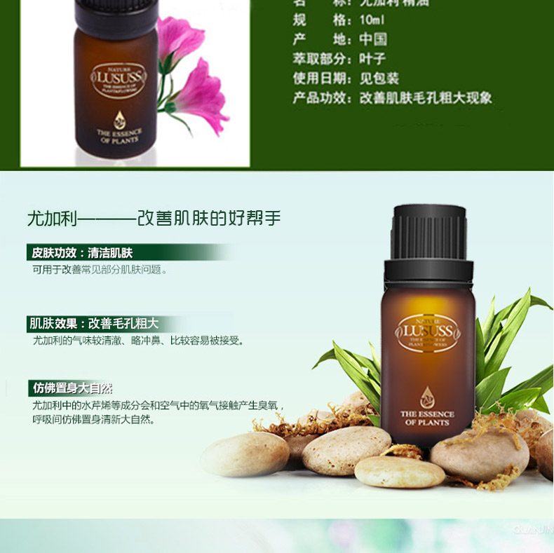 LUSUSS bạch đàn tinh dầu làm sạch lỗ chân lông cân bằng dầu nước dầu duy nhất tinh dầu hương liệu chăm sóc da hương liệu tinh dầu giá rẻ