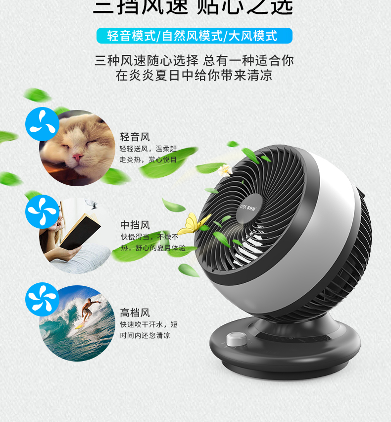 史低价!赛特斯 F953 空气循环扇 航空式螺旋扇叶 最远可吹8m 劵后69元 史低价!赛特斯 F953 空气循环扇 航空式螺旋扇叶 最远可吹8m 劵后69元