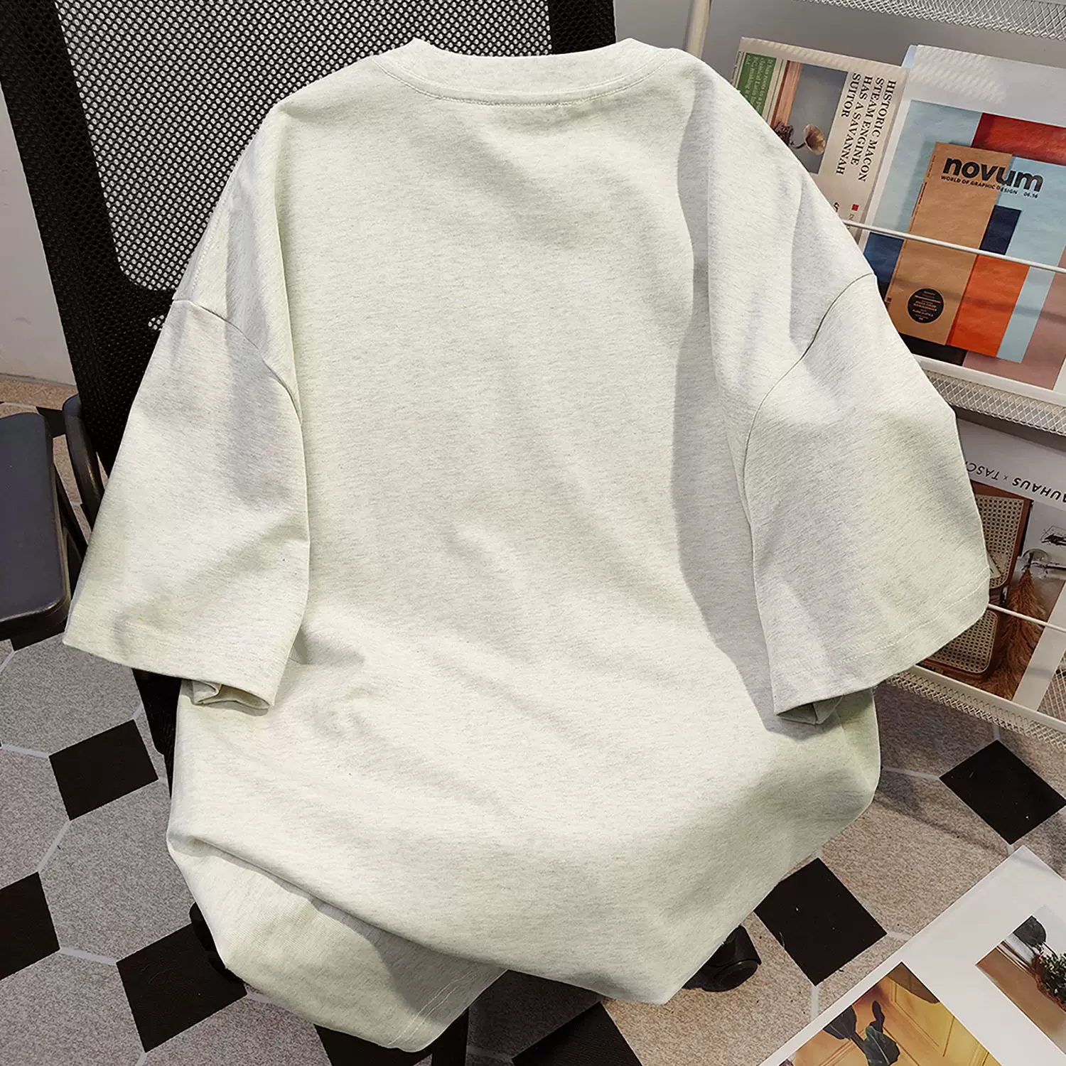 Футболка хлопковая oversize american style, летняя, 220–260 г гребённый/плотный хлопок, S–3XL