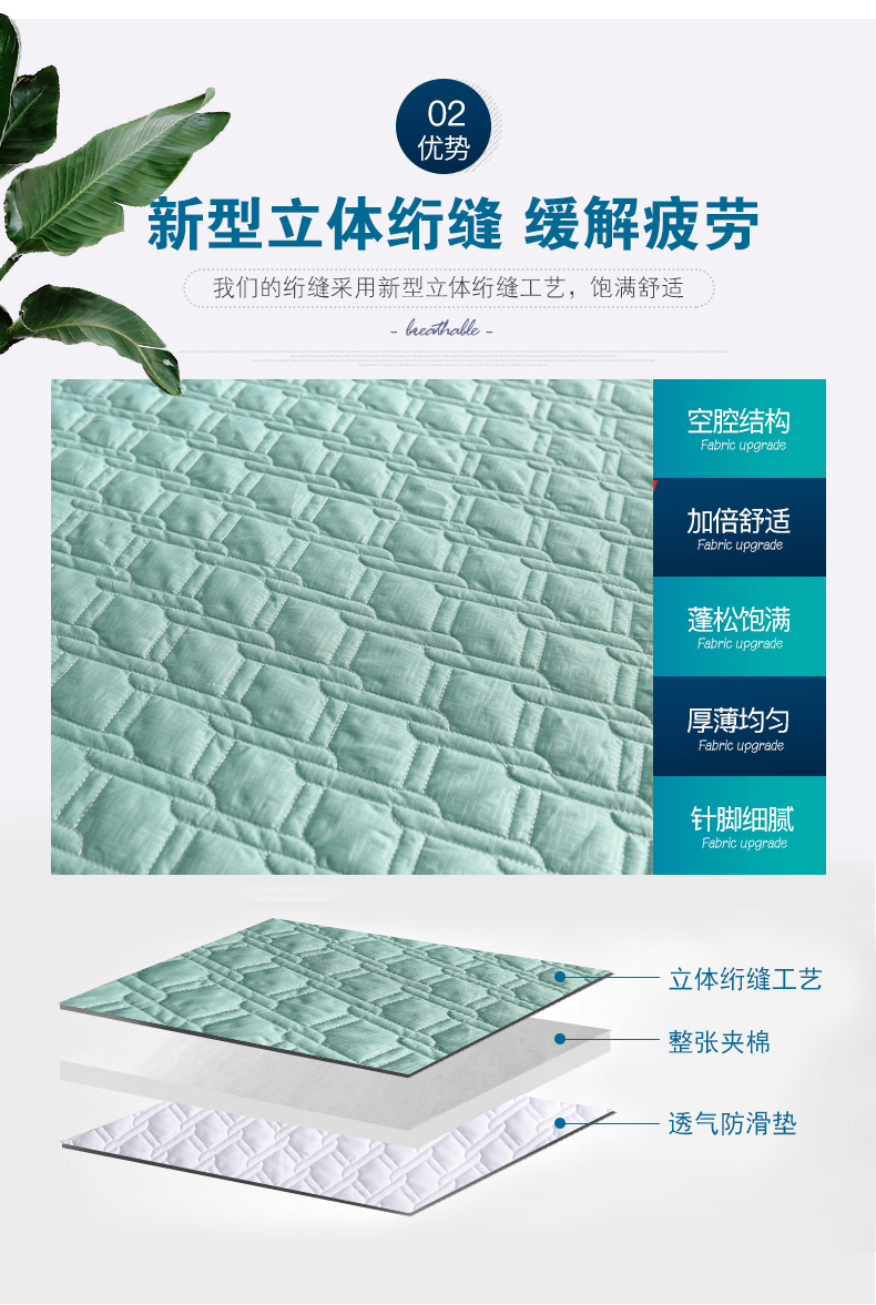 Giường bông ở Nam Cực giường đơn 1,5 m cho sinh viên ký túc xá nhà Simmons nệm bảo vệ - Trang bị Covers ga giường chun