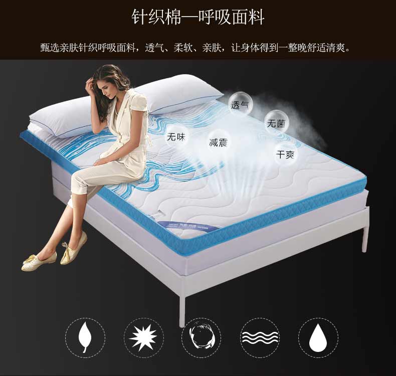 Bộ nhớ đệm Nam Cực bọt âm thanh nổi dày 6,5cm đệm thoáng khí phòng ngủ đơn nệm kim cương