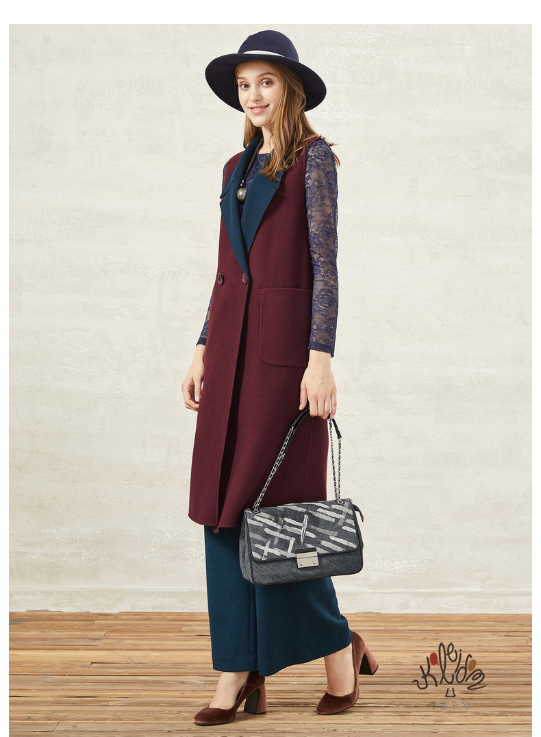 2018 mùa thu mới của phụ nữ thời trang áo khoác len dài giản dị KH3M01 - Trung bình và dài Coat ao khoac nu
