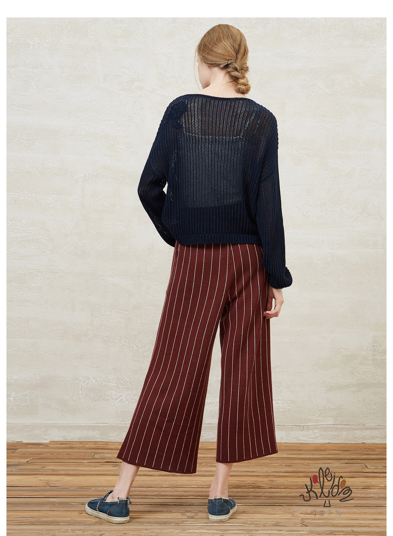 2018 mùa thu mới giản dị, áo len dệt kim rộng, áo thun nữ KH3K17 - Vòng cổ áo len cardigan nữ