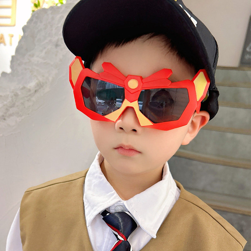 Children's sunglasses boy cartoon deformed diamond sunglasses fashion trend little boy fucked up accessories sunglasses-Taobao