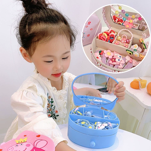 Аксессуар для волос, подарочная коробка, детский комплект, детская заколка для волос для принцессы, безвредная резинка для волос, система хранения, подарок на день рождения, не повреждает волосы