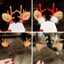 Childrens New Years year hair hoop antlers plush Princess headband little girl Super fairy cartoon hair accessories girl headgear