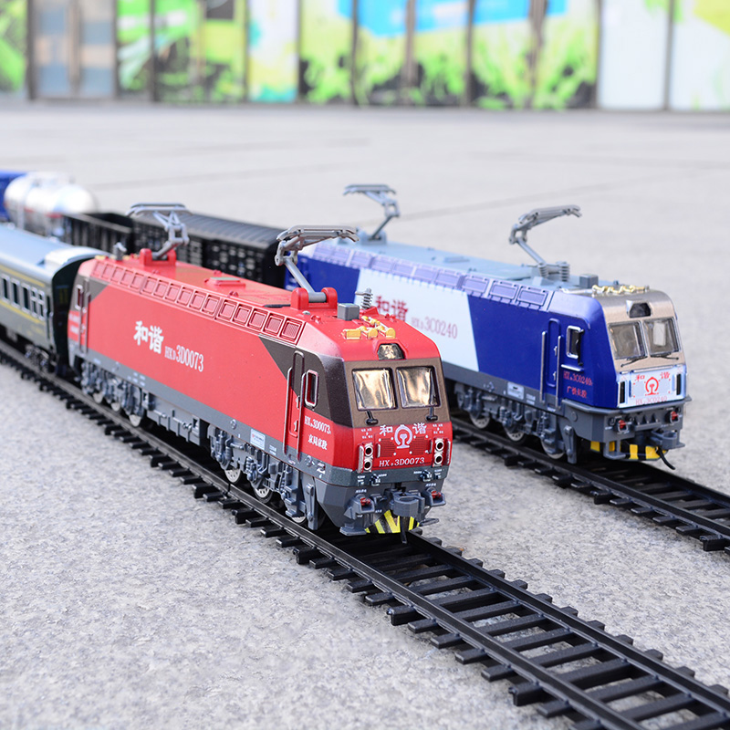 Aole シミュレーション列車モデル男の子子供用おもちゃトラック電動合金リモートコントロール調和のとれた電気機関車 HXD3CD