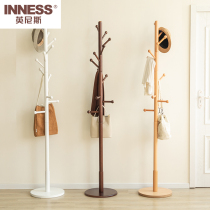 Innis solid wood coat rack floor hanger Household hanger simple modern bedroom coat rack hanging rod