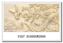 Sandstone relief FRP imitation copper three-dimensional sculpture Garden outdoor decorative relief fresco Phoenix relief F207