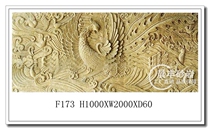 Sandstone relief glass fiber reinforced plastic imitation copper three-dimensional sculpture garden outdoor decoration relief mural phoenix relief F173
