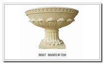 Sandstone relief glass fiber reinforced plastic imitation copper mural three-dimensional sculpture garden outdoor decoration flower bowl sandstone flowerpot H007