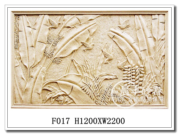 Sandstone embossed GRP imitation bronze three-dimensional sculpture garden outdoor decoration relief frescoed with Chinese relief F017-Taobao