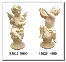 Sandstone relief stone mural FRP imitation copper three-dimensional sculpture Garden outdoor ornaments European angel BJ025