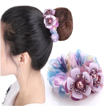 Jinglin Korean meatball hair decoration rhinestone dish hair device Simple and wild lady adult bud head styler head flower