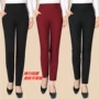 Quần mẹ mùa thu đông mới Quần legging nữ trung niên 40-50 tuổi quần eo cao quần nữ trung niên Jumpsuit tay dài nữ