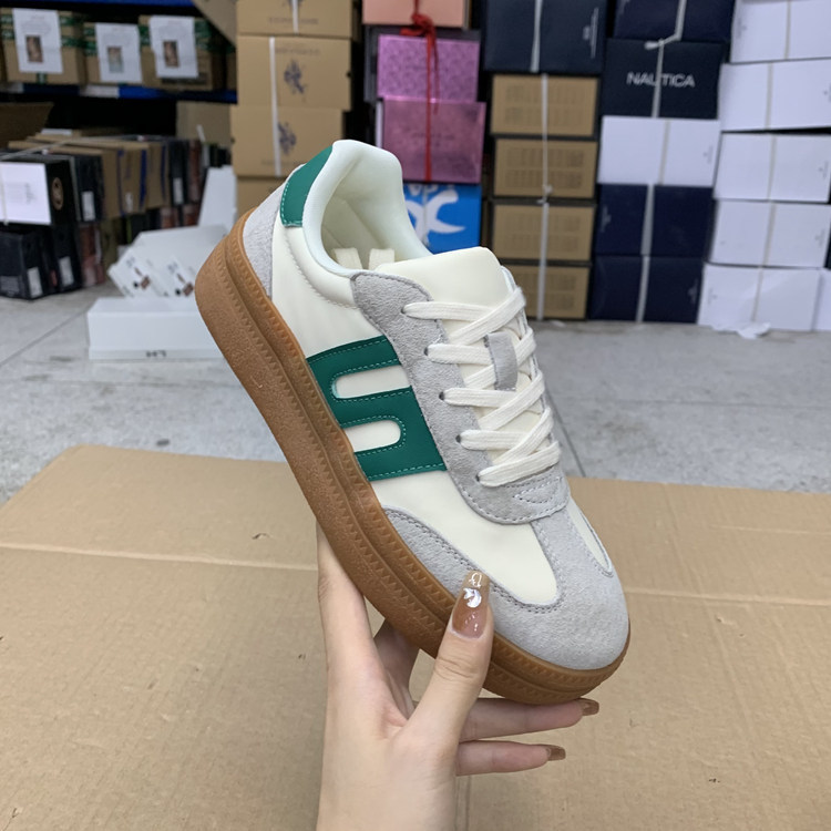 Original Foreign Trade New Style Genuine Leather Retro Fashion Round-Toe Lace-Up Thick-Soled Versatile Casual Sneakers Original Foreign Trade New Style Genuine Leather Retro Fashion Round-Toe Lace-Up Thick-Soled Versatile Casual Sneakers