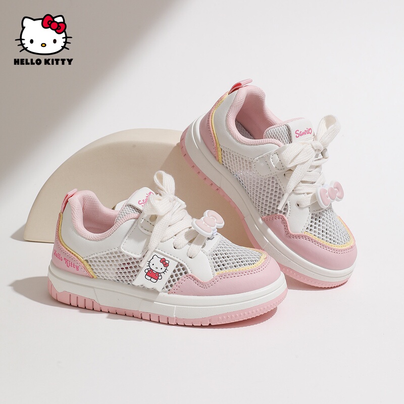 Hellokitty Children's Shoes, Girls' Sneakers, Summer New Mesh Breathable Outdoor Mesh Shoes, Casual Kidsren's Sports Shoes