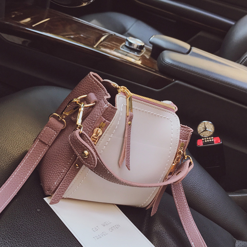 Purple PinkAutumn and winter Small bag female 2020 new pattern tide Versatile ulzzang Inclined shoulder bag Shangxin Mini handbag The single shoulder bag