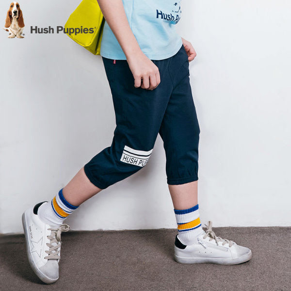 Hush Puppies 暇步士 18年新款 纯棉 男童运动7分针织裤 天猫优惠券折后￥89包邮（￥149-60）105~170码3色可选