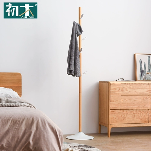 初木 Современная простая вешалка из натурального дерева для домашнего использования