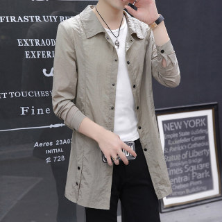 Thin Korean style trendy mid-length jacket and windbreaker jacket