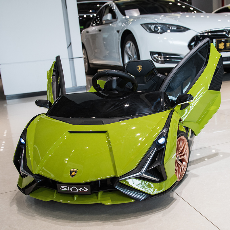 Lamborghini Children's Electric Vehicle Four Wheels Male and Female Kids Toy Car Can Sit Human Baby Remote Control Internet Red Sports Car