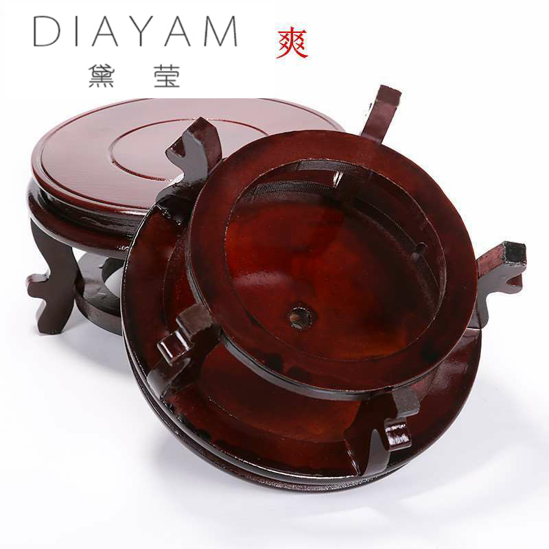 Diane jade - like stone wear it round as high solid wood vases, small pallet high pot bearing furnishing articles tank base