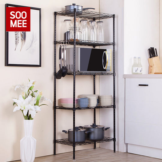 Kitchen Rack Floor Multi Layer Storage Rack Household Stainless