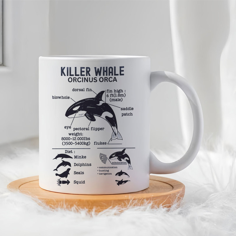 Killer Whale Marine Animal Fun Coffee Mug Science Knowledge Drinking Cup Ceramic Mug Office Gift Killer Whale Marine Animal Fun Coffee Mug Science Knowledge Drinking Cup Ceramic Mug Office Gift