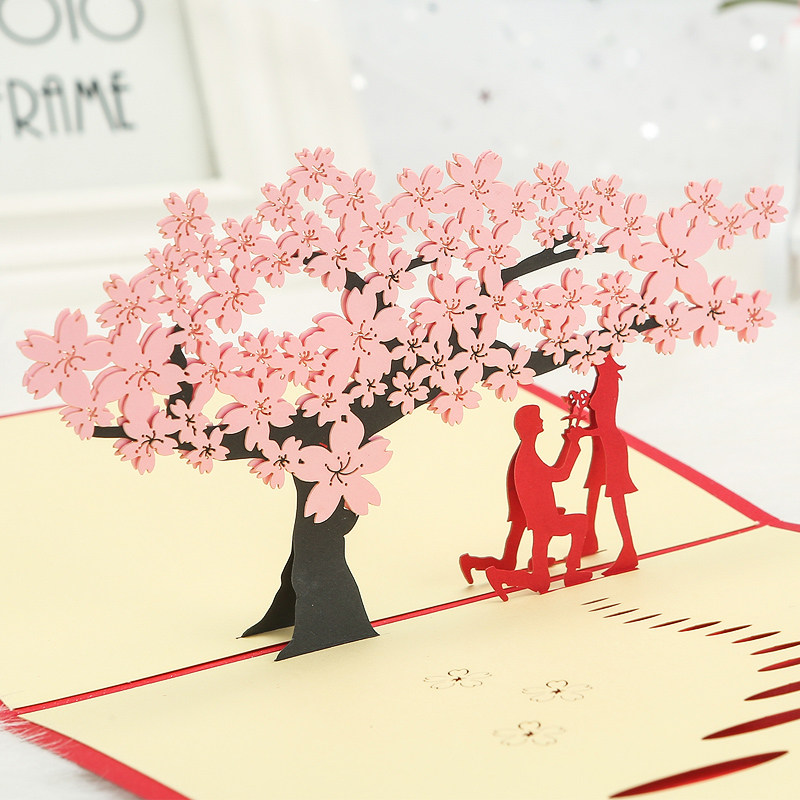 diy handmade custom fine 3D solid birthday greeting card female 61 Children's Day gift teacher graduation small card