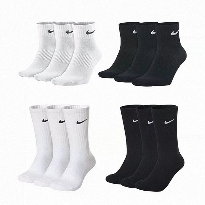 Authentic Nike/Nike Sports Socks for Men and Women, Mid-High Tube, Thickened Towel Bottom, Long Socks for All Seasons, Running, 3 Pairs Pack Authentic Nike/Nike Sports Socks for Men and Women, Mid-High Tube, Thickened Towel Bottom, Long Socks for All Seasons, Running, 3 Pairs Pack