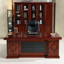 Shanghai Paint Boss Desk Atmospheric Simple Modern Solid Wood President Table and Chair Combination Manager Supervisor Desk Executive Desk