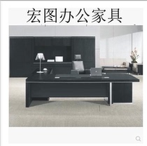 Shanghai Office Furniture Fashion Black Boss Desk Desk Manager Desk Supervisor Desk Executive Desk Modern Style