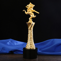 Crystal Trophy Medals Custom Monkey New Monkey Trophy 12 Zodiac Monkey Metal Trophy