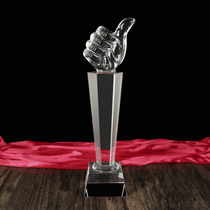 Crystal thumb trophy customization-Spot custom-Trophy medal lettering factory direct sales Trophy customization