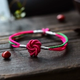 Браслет, плетеный оберег на день рождения ручной работы, этническое ювелирное украшение, этнический стиль, подарок на день рождения