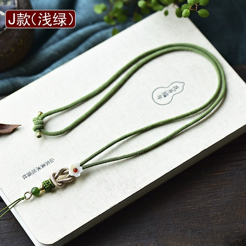 Ожерелье из шнура, защитный амулет, пряжка, подвеска, изумрудный золотой чай Тегуаньинь ручной работы, регулируемый ремешок