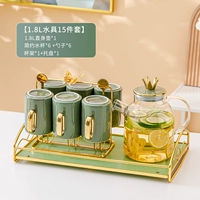 1,8L Crown Pot+6 стакана ложки+подставки+поддоны