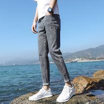 2020 Spring and Autumn New Jeans Men Slim Stretch Casual Pants Korean Trendy Little Pants Joker