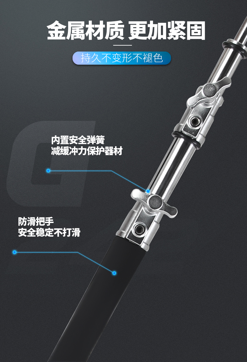 欧莱仕不锈钢灯架 摄影魔术腿40寸C型横臂支架 3.3M专业影视灯架详情5