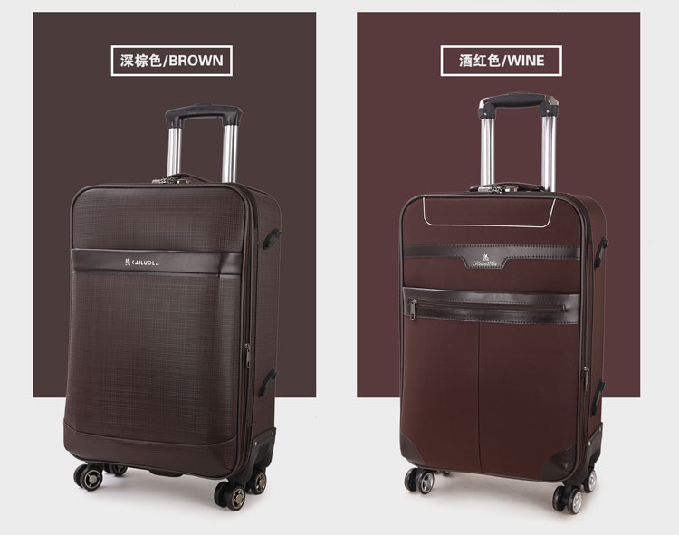 Trường hợp xe đẩy 24 inch kinh doanh nam vali phổ bánh xe hành lý nữ mật khẩu hộp lên máy bay hành lý 20 inch pu hộp mềm cặp kéo