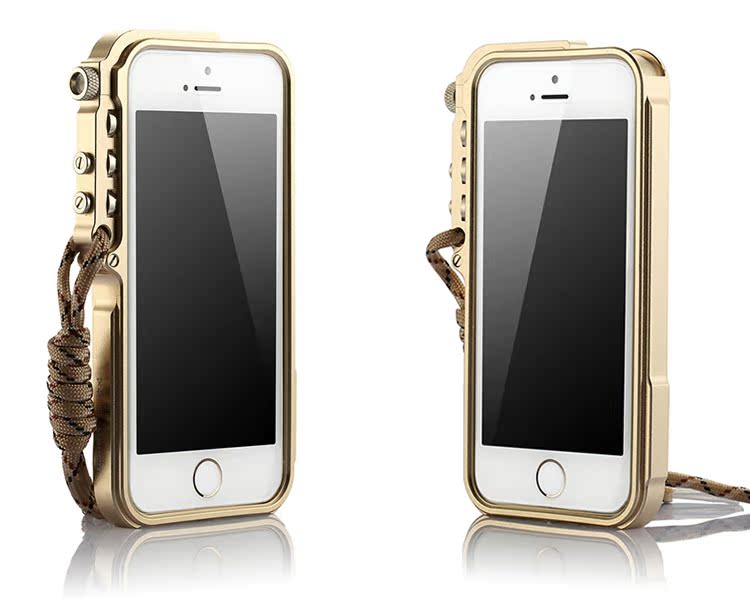 SIMON Mechanical Arm Trigger Aluminum Alloy Metal Bumper Outdoor Case Cover for Apple iPhone SE/5S/5 & iPhone 4S/4