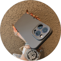 Charcoal gray liquid silicone soft shell Apple 15promax mobile phone case new iphone14pro high-end 14 Apple 13 sets 12 all-inclusive 11 anti-fall ProMax women