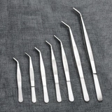 Закаленный длинный зубчатый нескользящий очень большой пинцет из нержавеющей стали, увеличенная толщина