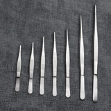 Закаленный длинный зубчатый нескользящий очень большой пинцет из нержавеющей стали, увеличенная толщина
