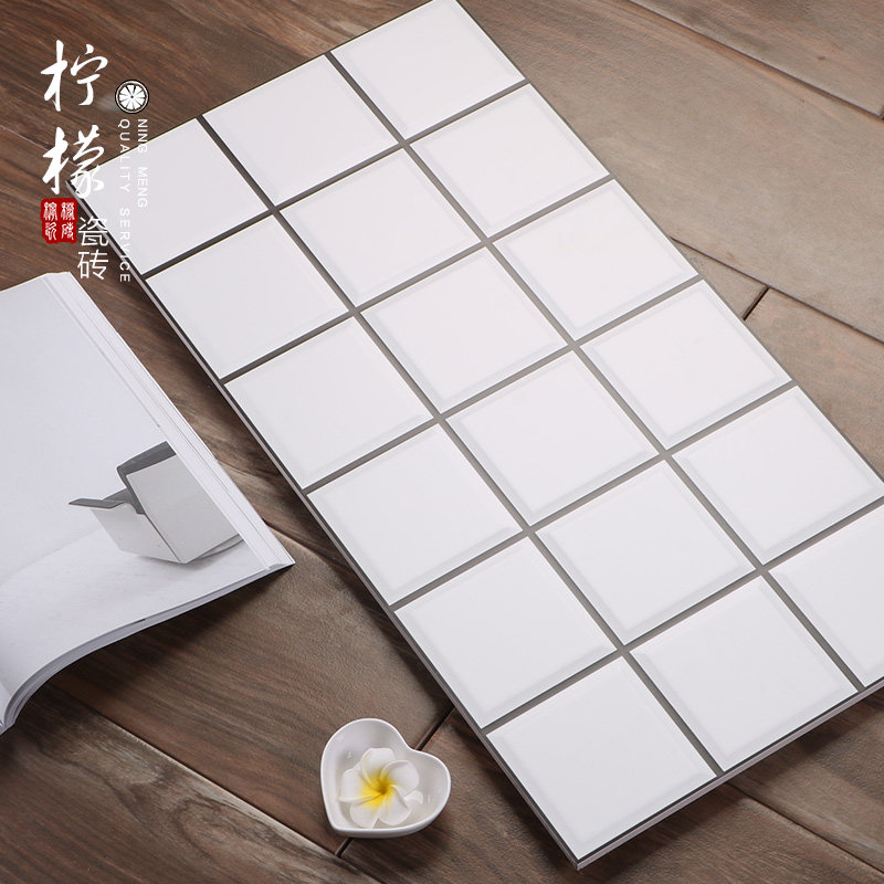 Nordic Tile Small White Brick Plaid Kitchen Guard Bread Brick Make-up Room Kitchen Wall Brick 300x600 Matt Bright Light