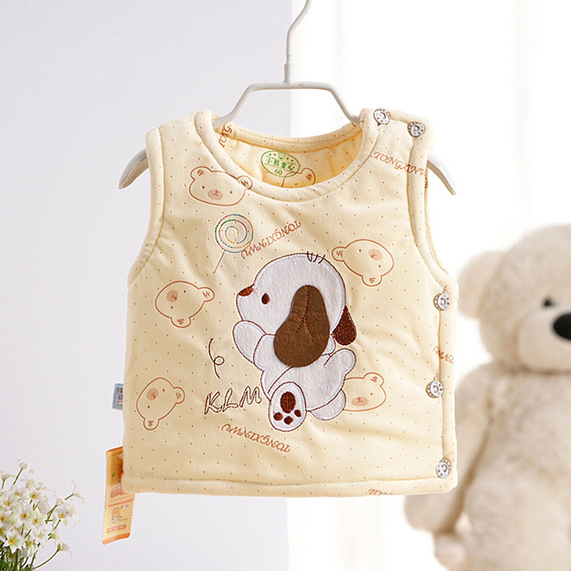Baby waistcoat spring autumn pure cotton warm baby vest infant waistcoat shoulder warm newborn clothes men and women