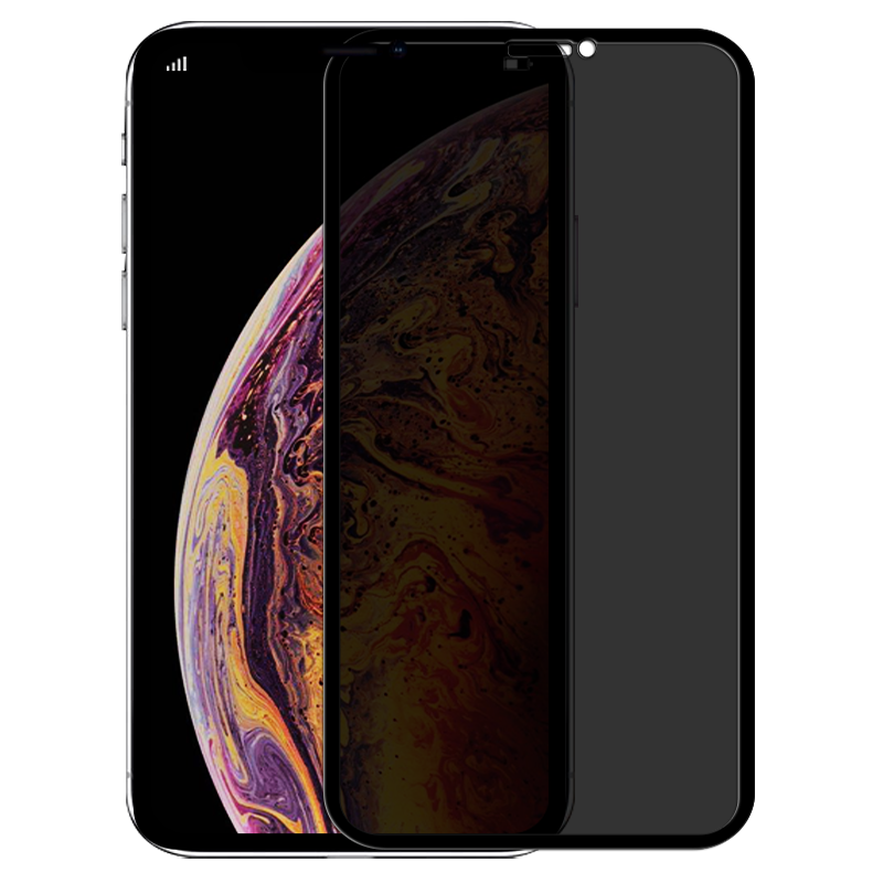 苹果X防窥钢化膜全屏覆盖XR全包边max保护隐私Xs抗屏幕指纹iphone苹菓6s超清Plus无白边6原配7P原装8手机贴膜